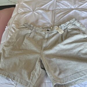 Aerie Beige Striped Women's Shorts